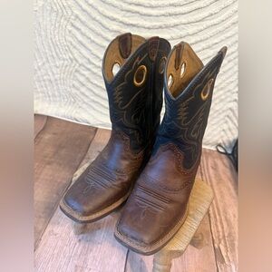 Ariat Brown and Black Kids Western Pull-On Boots